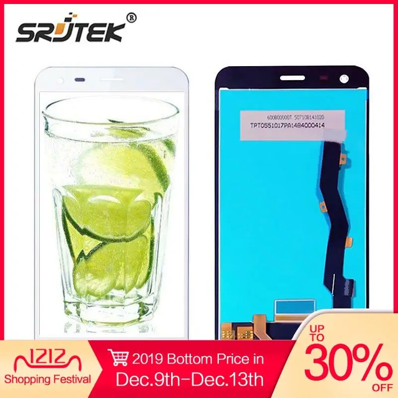 Srjtek для zte Blade S6 Plus ЖК экран дисплей сенсорный в сборе Замена 5 ''для белый