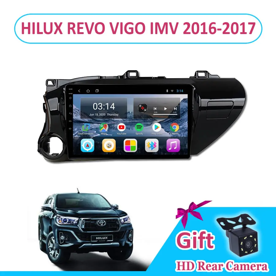 

10'' IPS Android 9 Toyota HILUX REVO VIGO IMV 2016-2017 L Car Radio Multimedia GPS Navigation Navi Player Auto Stereo 2din WIFI