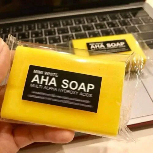 

Мыло AHA BAR, отбеливание кожи, осветление тела, отбеливание, темные точки, MIMI WHITE, бесплатная доставка