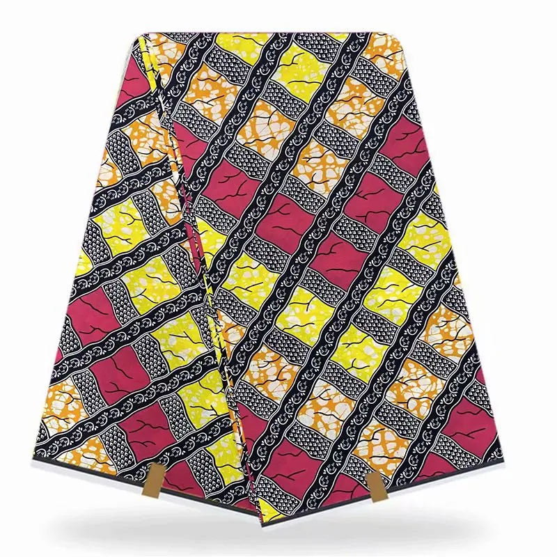 

Африканский принт батик из Анкары, настоящая восковая ткань, шитье, лоскутное шитье, свадебное платье, материал для рукоделия, 100% полиэстер, высококачественная ткань