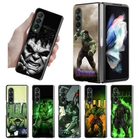 marvel comic hulk phone case for samsung galaxy z fold3 full protection luxury hard pc cover for z fold 3 anti fall coque shell