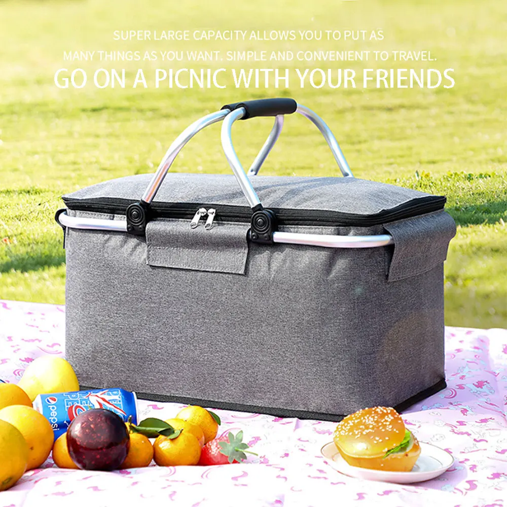 

Сумка для пикника л, посылка для доставки еды, переносная изоляционная сумка для еды, фруктов, пищи на вынос, для туризма, походов, пикника