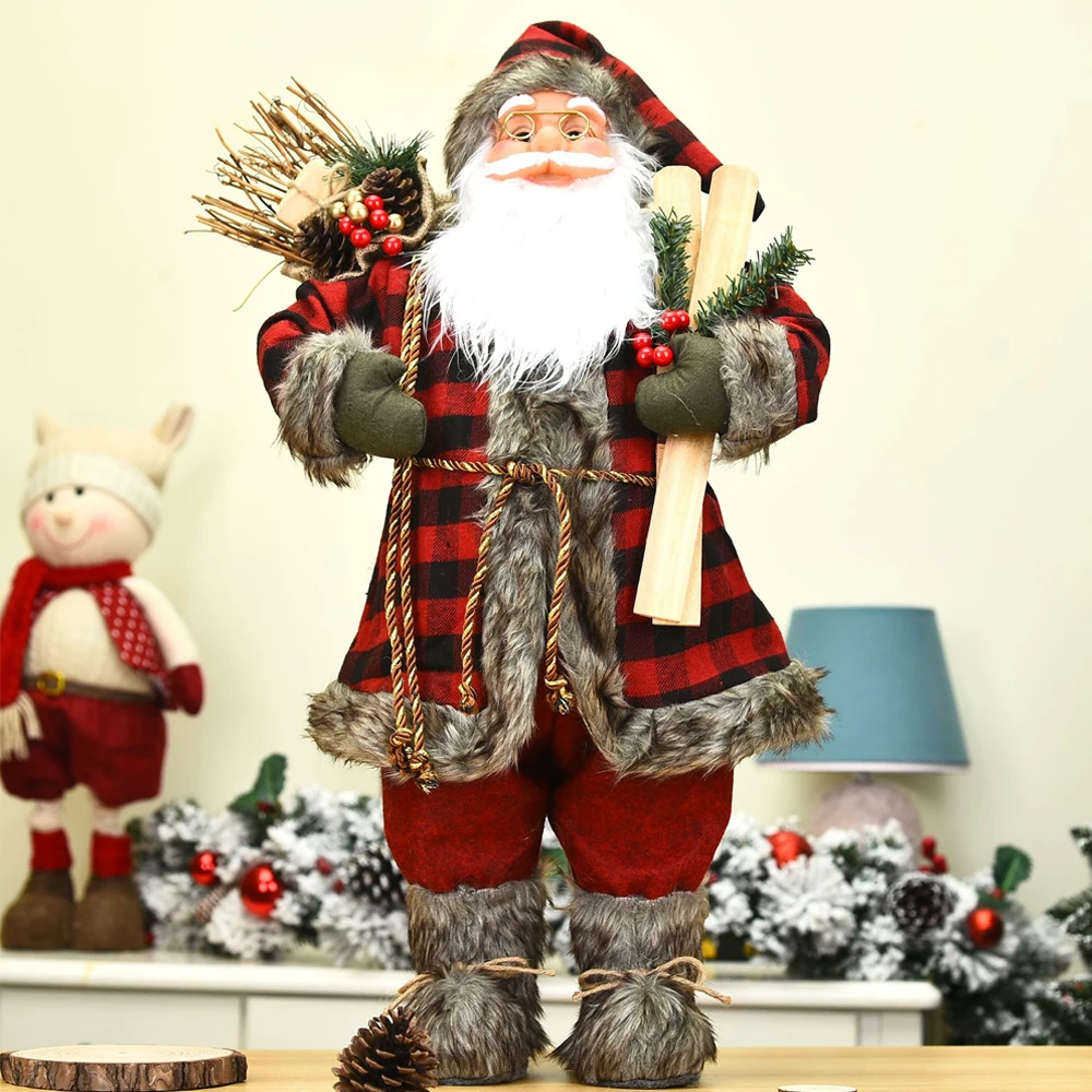 

Большой размер 30/45/60 см, кукла Санта-Клаус для детской модели 2022, новогодний подарок для детей, декор для рождественской елки, товары для вече...