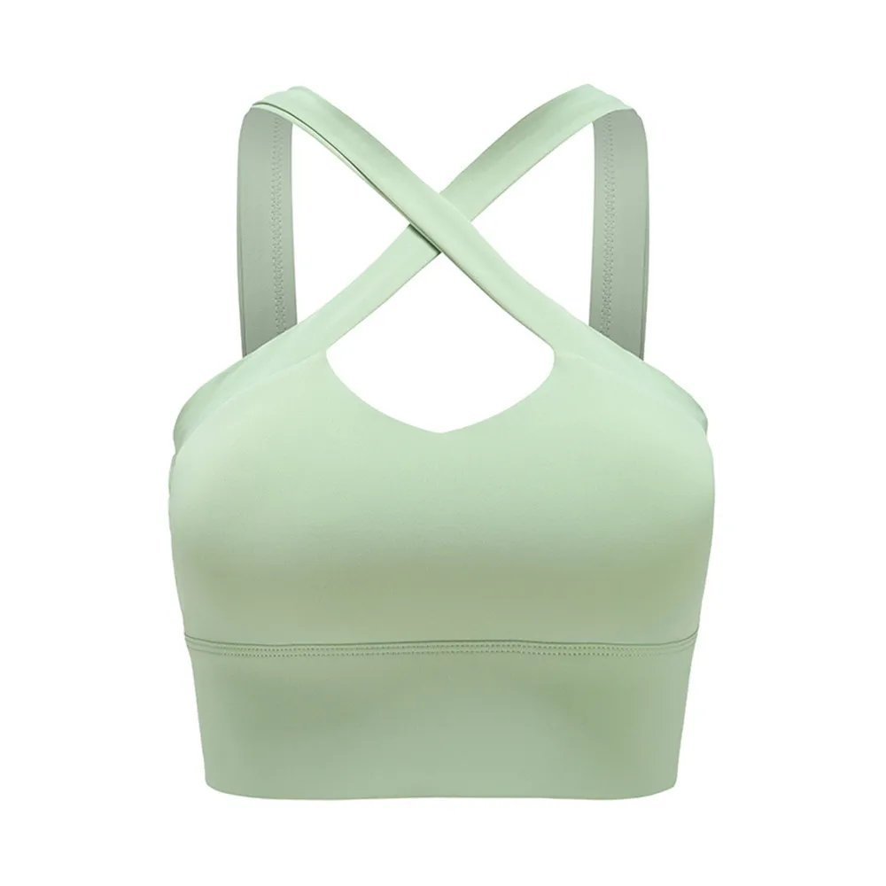

New Front Dig Hole Design Women Sports Bra Hollow out back Yoga Top Shockproof Running Bra Gym Adjustable Fitness Exercise Bra