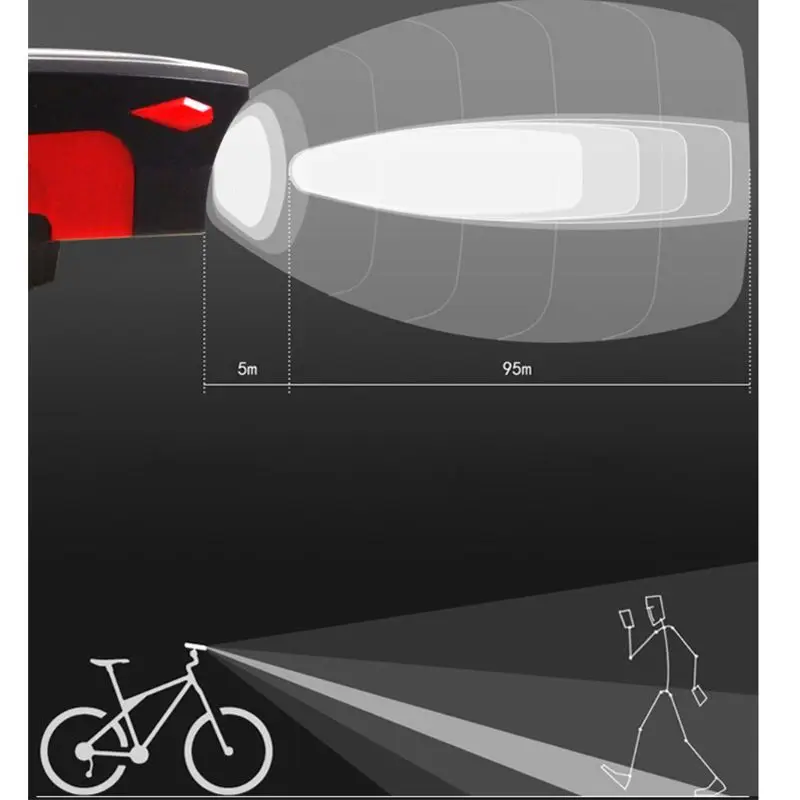 

Bicycle Highlight Touch Horn Lights USB Rechargeable LED Safety Lamp Waterproof
