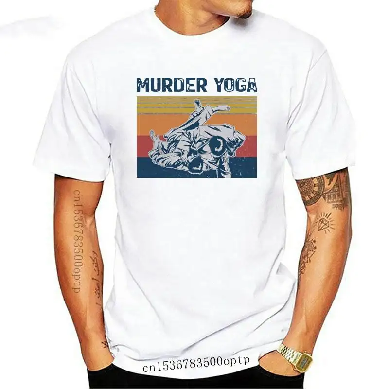 

New Murder-Yoga T-Shirt Vintage Brazilian Jiu Jitsu Crew Neck Short Sleeve Gifts Digital Print High Quality T Shirt