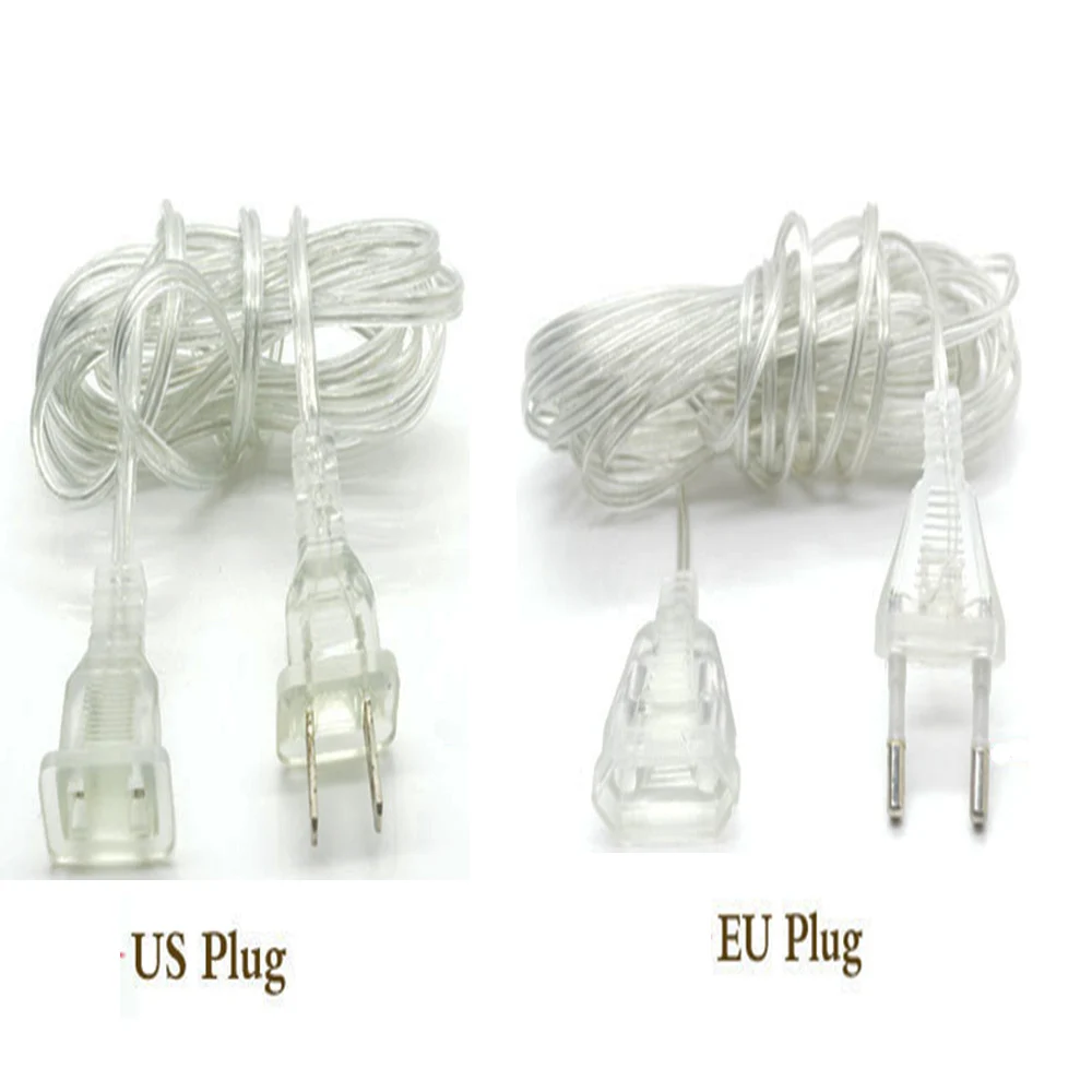 3m Plug Wire Рождественский наружный Рождественский светильник s светодиодный струнный светильник s наружный праздничный свадебный декоративный светодиодный декоративный светильник - Испускаемый цвет: 3m Plug Wire
