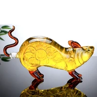 1000ml novelty zodiac mouse shaped style home bar whiskey decanter for wine vodka brandy tequila champagne set 33 81 oz