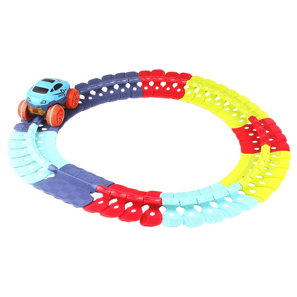 

Electric Climbing Car Toy with Light Rail Car DIY Toy Early Childhood Educational Assembly Vehicles Toy for Baby Kids Children