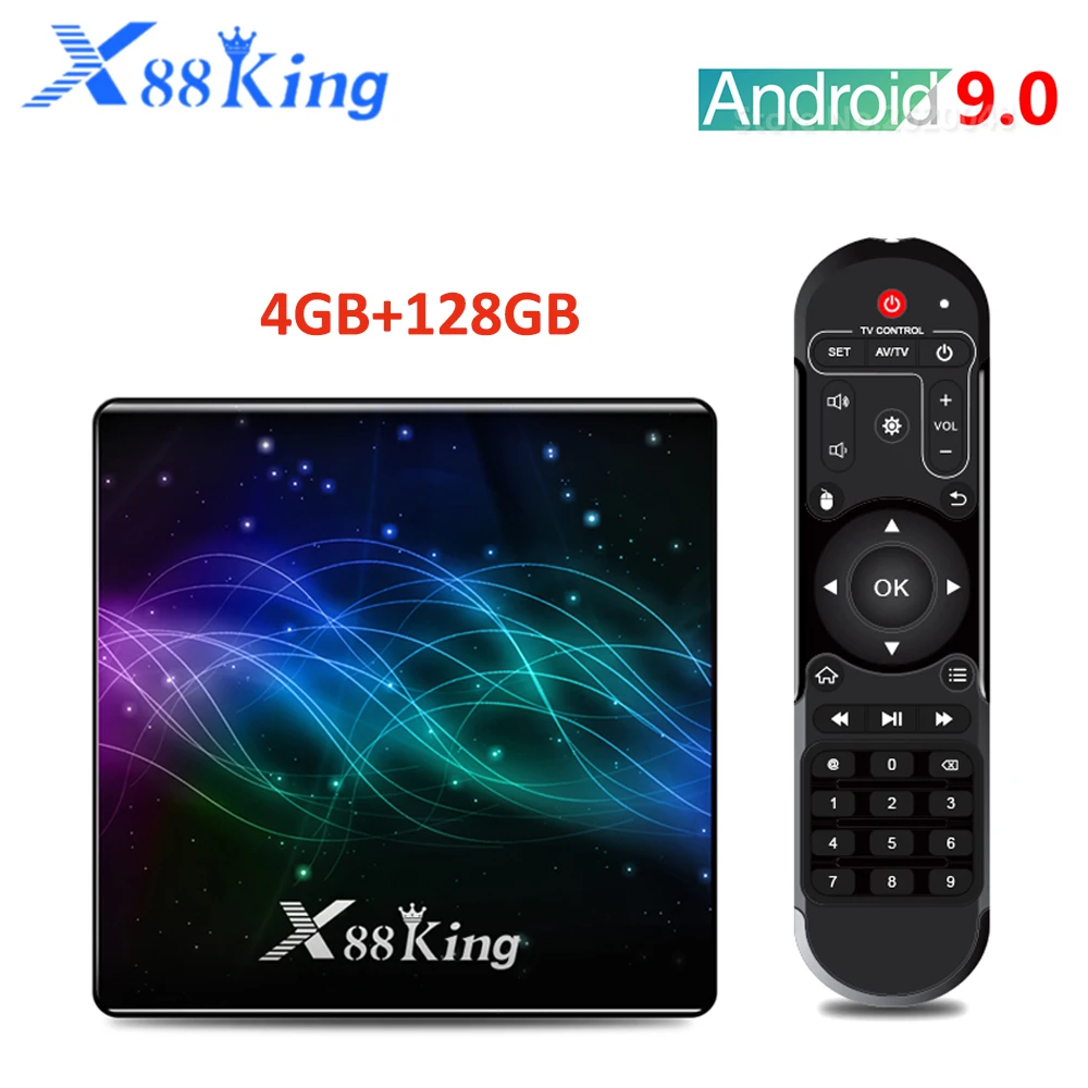 ТВ приставка X88 King на Android четырехъядерный AmlogicS922X 4 ядра Гб DDR4 128 ГБ LAN1000M RJ45 2 4G /5G