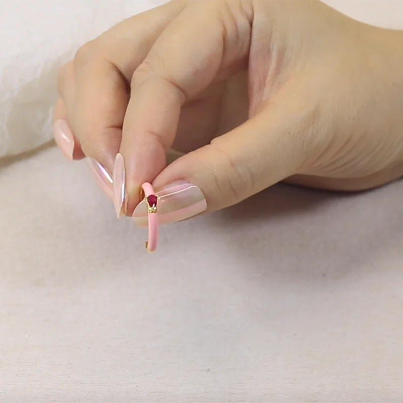 

MORSE Personality Square Water Drop Zircon Enamel Rings Colorful Drip Glaze Ring for Women Girls Party Couple Daily Ring Jewelry