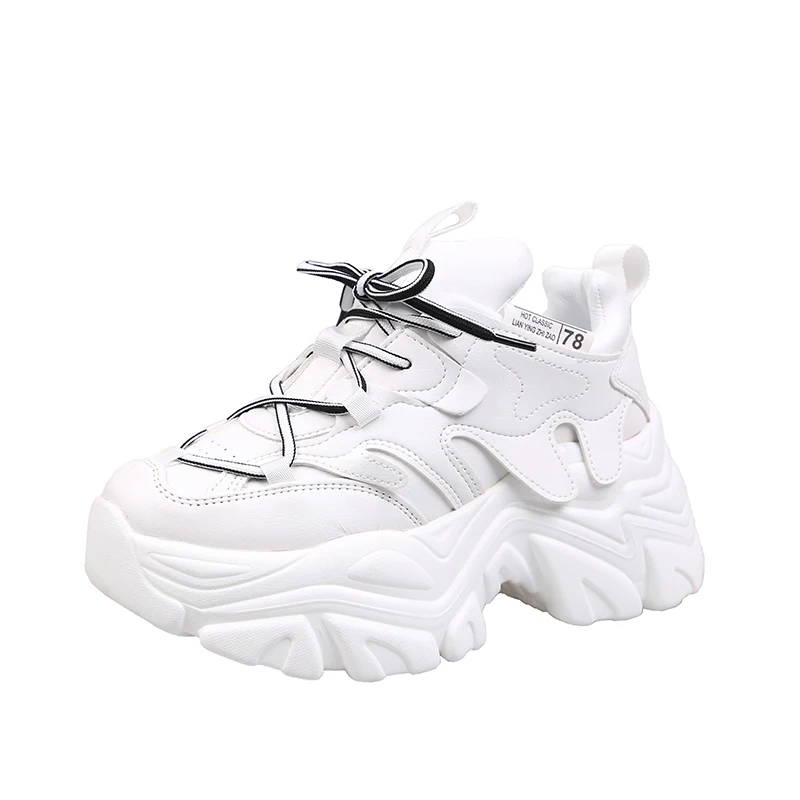 

2021 Summer Women Platform Sneakers Ulzzang Chunky Casual Shoes Fashion Sports Vulcanized Shoes Woman Thick Soled Trainers Pink