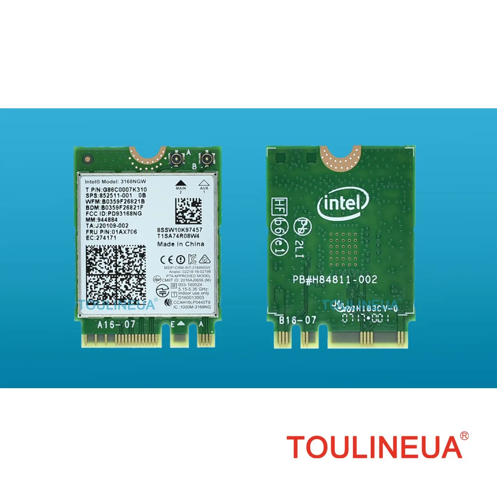 Совершенно новая Двухдиапазонная беспроводная сетевая карта Intel 3168NGW AC 3168 433