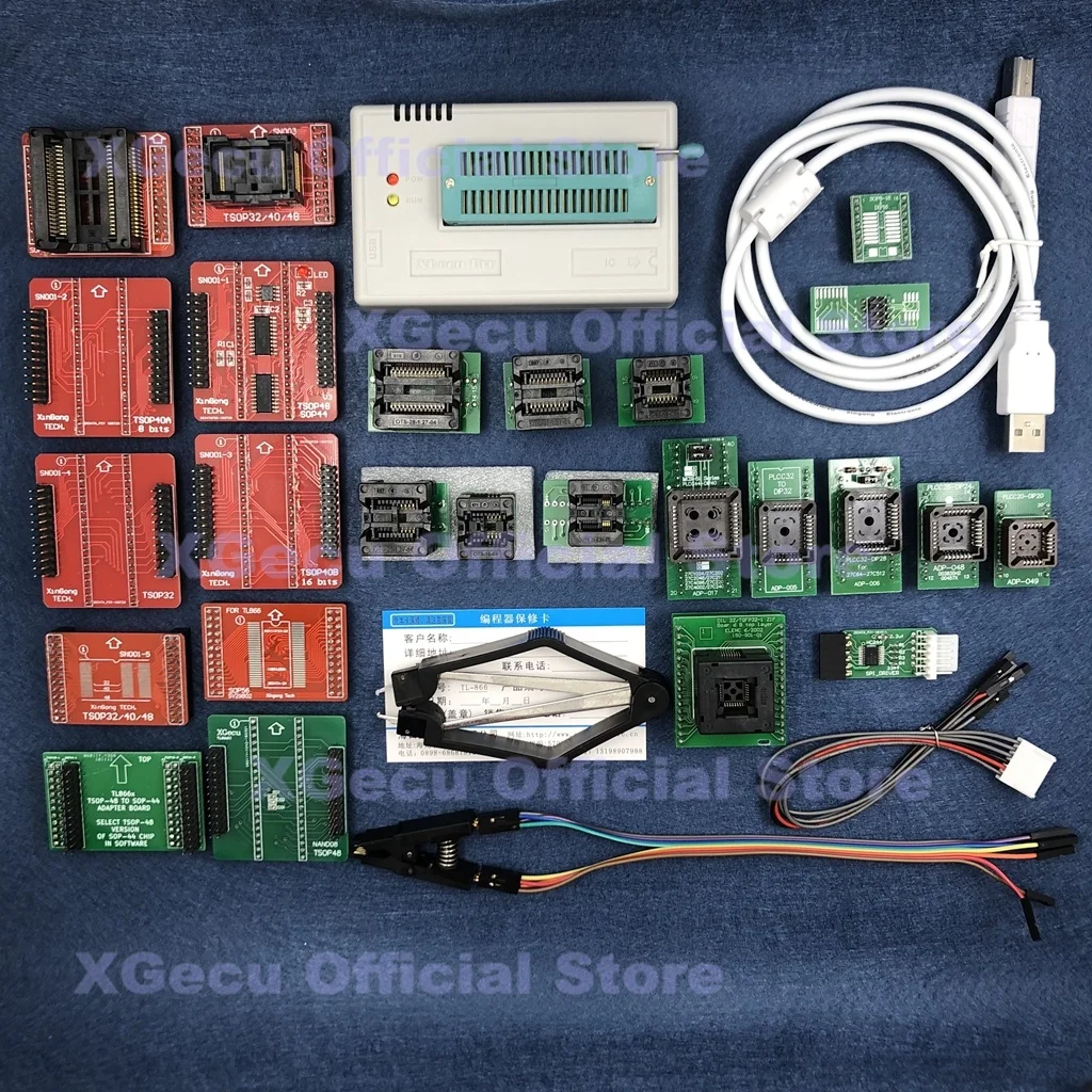 Универсальный программатор V10.80 XGecu TL866II Plus с поддержкой USB 16000 + IC SPI Flash NAND EEPROM MCU