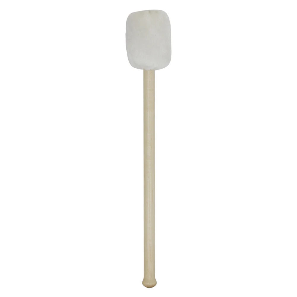 White Bass Drum Mallet High quality Percussion Accessories Wool Felt Drumsticks Musical Instrument Parts With Wooden Handle enlarge