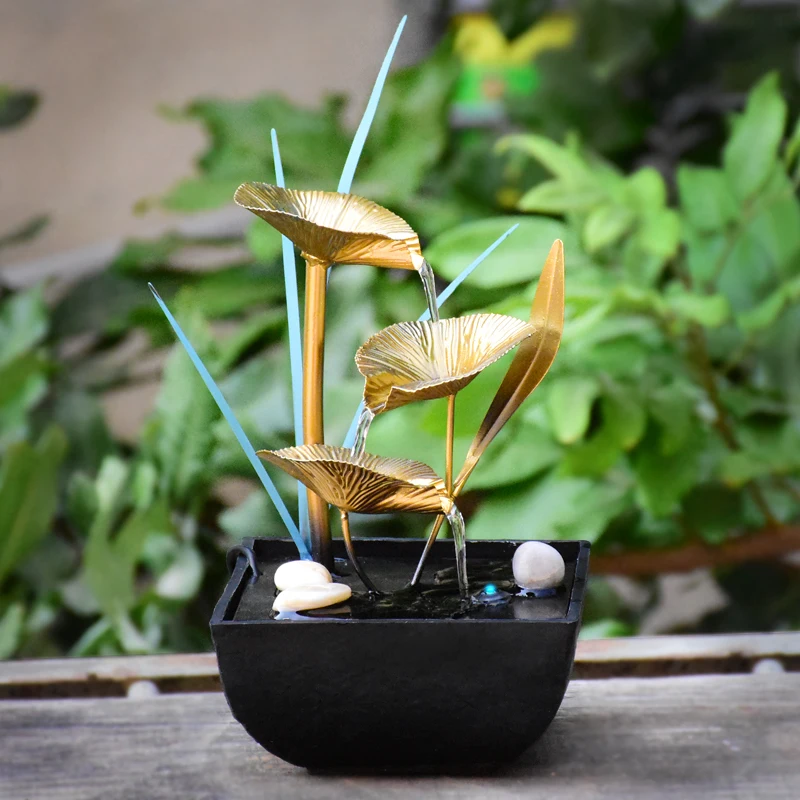 220V Творческий крытый фонтаны для офисного стола мини водопад фонтан фэншуй