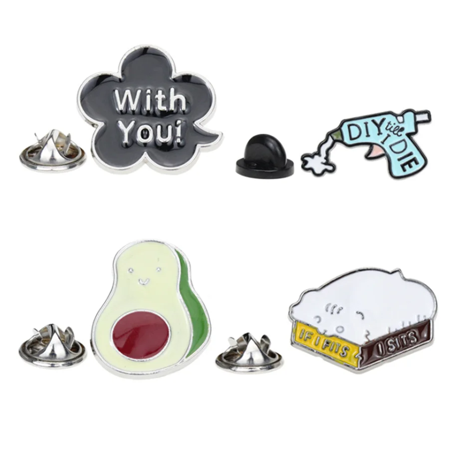 Мода Мультфильм значки с милой фруктовой изделия жемчугом булавки винтажные