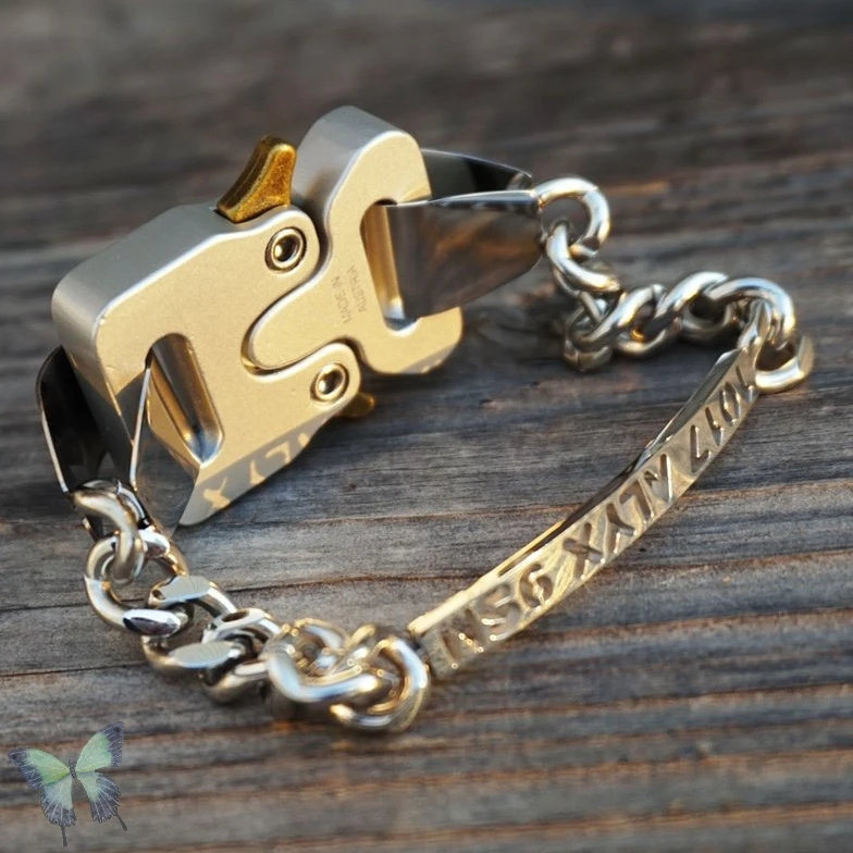 

Alyx Metal Buckle Bracelets High Quality Hiphop 1017 ALYX 9SM Bracelets Original Tag with Box