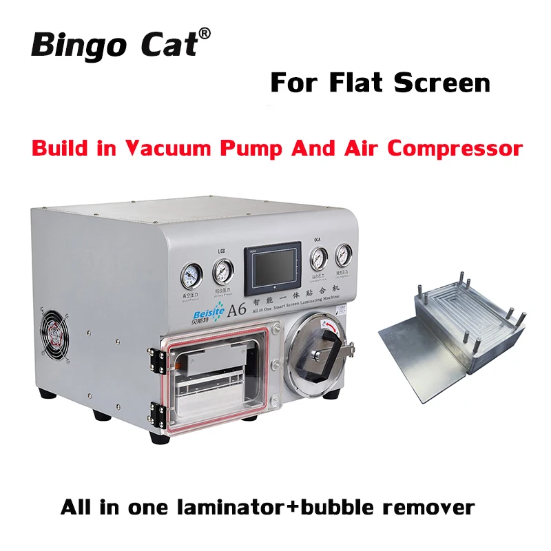 

A6 OCA ламинатор для жидкокристаллического экрана, ламинатор для удаления пузырьков, встроенный вакуумный насос, воздушный компрессор для пл...