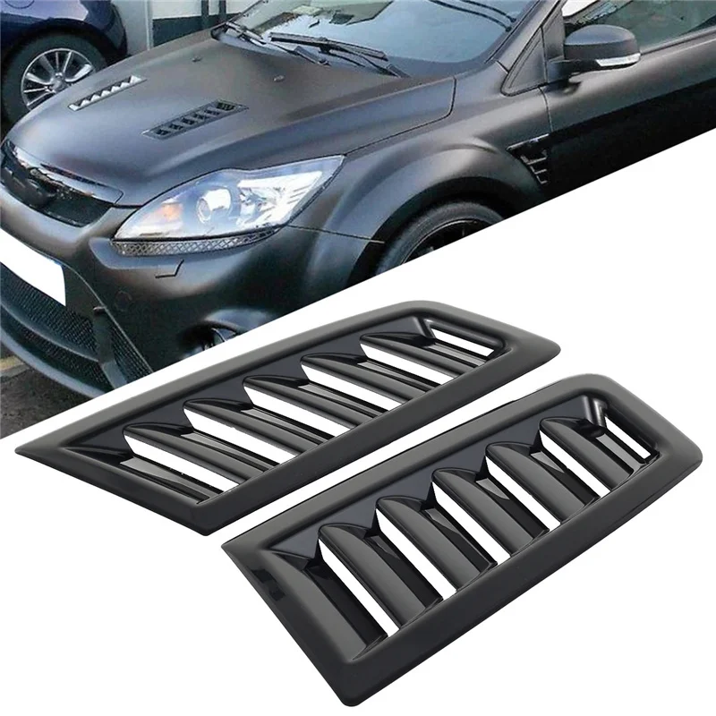 

Car Front Bonnet Vents Hood for Ford Focus RS MK2 MK3 2004-15 Air Flow Intake Scoop Cover Hood Side Vent Modified Car Decorative