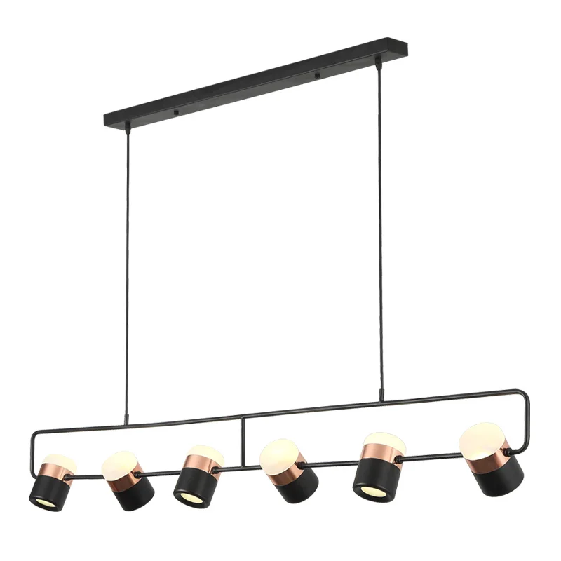 저렴한 검은 색 또는 흰색 LED 샹들리에 AC90V - 260V 북유럽 간단한 긴 펜 던 트 램프 다이닝 바 커피 레스토랑 사무실 장식