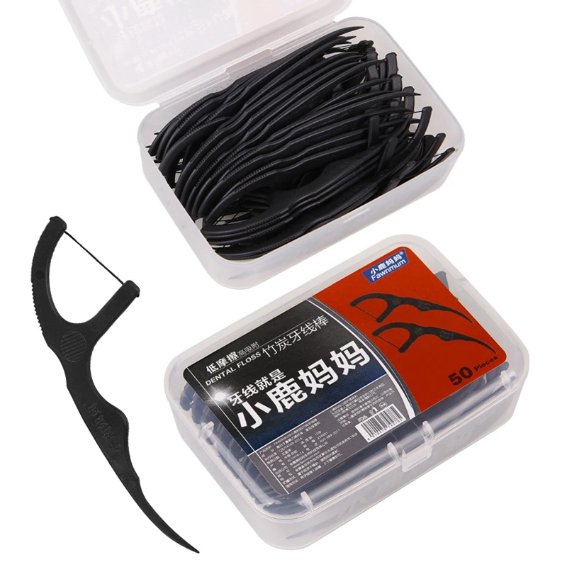 50 шт./кор. зубная нить для размещения между прутьями зубочистки ухода за