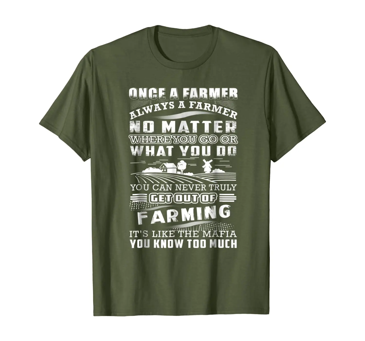 

Once A Farmer Always A Farmer Funny Tshirt