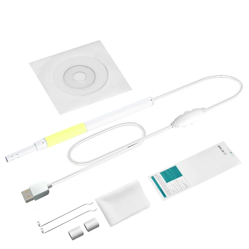 yellow Многофункциональный USB инструмент для чистки ушей HD визуальная ложка для ушей с мини-камерой ручка для ушей уход за ушами для очистки ушей эндоскоп - Цвет: yellow