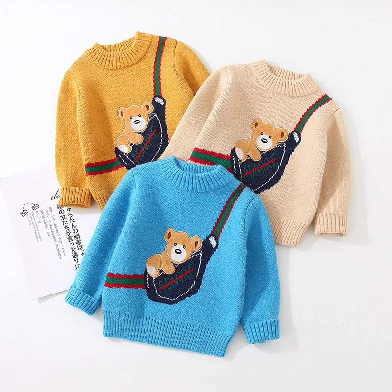 

Boys' sweater baby children's cotton knitted pullover
