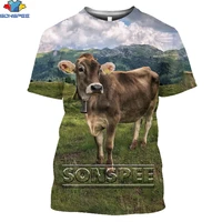sonspee animal grass cattle bull 3d t shirt summer casual mens t shirts fashion streetwear harajuku unisex short sleeve top tee