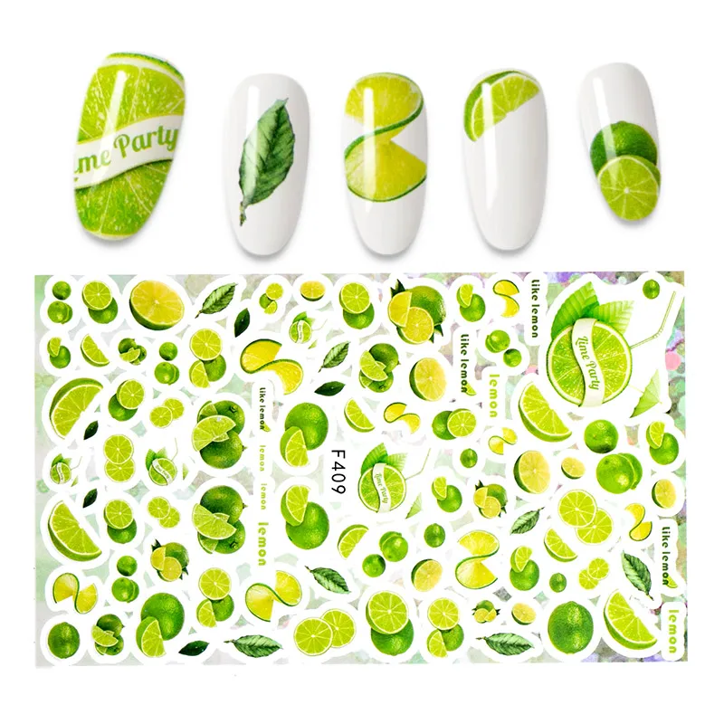 3D ногтей Стикеры фрукты Животные Изображение сексуальная девушка Nail Art наклейки