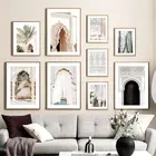 Постер с изображением сакьяна, Арабской двери, архитектуры, туризма, скандинавских ретро-плакатов, мусульманский Декор