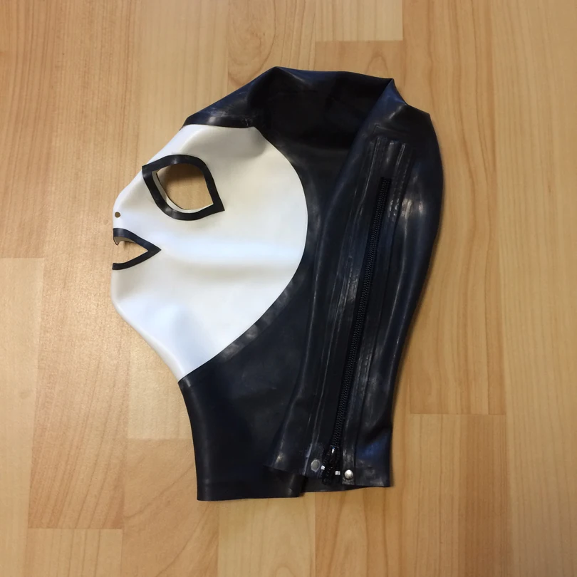 Сексуальный латексный капюшон резиновая маска ручной работы костюмы S-LM157 |