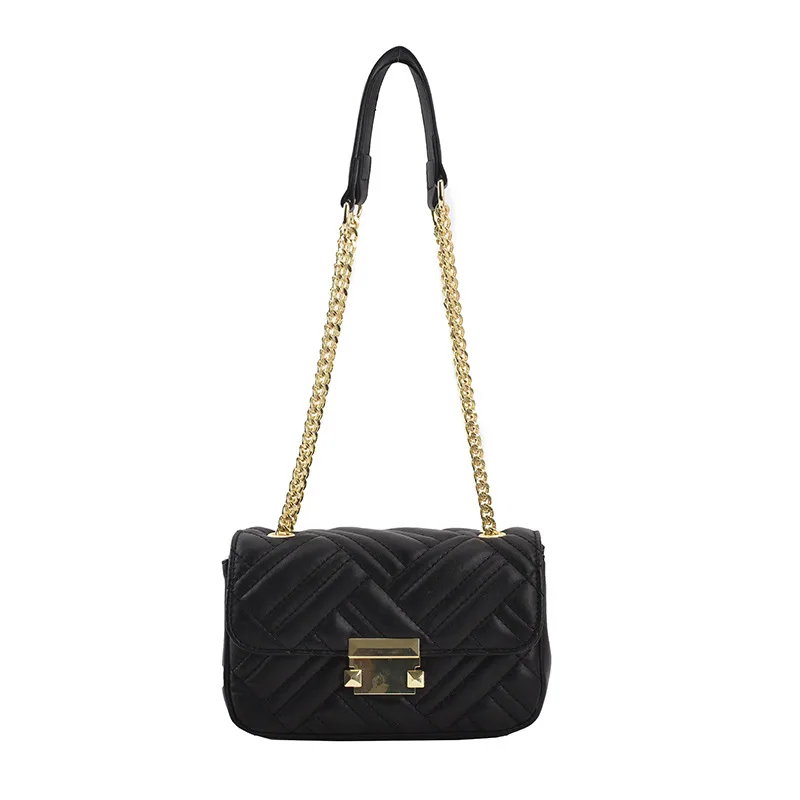 

Pu Leather Small Chain Design Large Capacity Solid Color Bags for Women 2021 Luxury Fashion Trends Shoulder Purses and Handbags