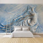 Настенные 3D-обои с тиснением по индивидуальному заказу, креативные фото обои для спальни, гостиной, фона за телевизором, настенные фрески