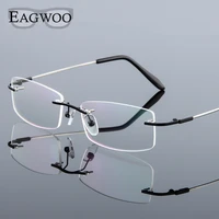flexible memory titanium rimless optical frame prescription spectacle frameless glasses light soft