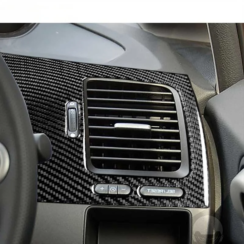 

Car Dashboard Left Side Air Outlet Vent Cover Frame RHD Real Carbon Fiber Sticker Interior For Honda Civic 8th Gen 2006-2011