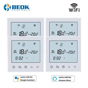 4 шт.упак . беспроводной комнатный термостат Температура контроллер тапочки с вышитым узором в виде оленей Температура Инструментов Google Home Alexa Функция