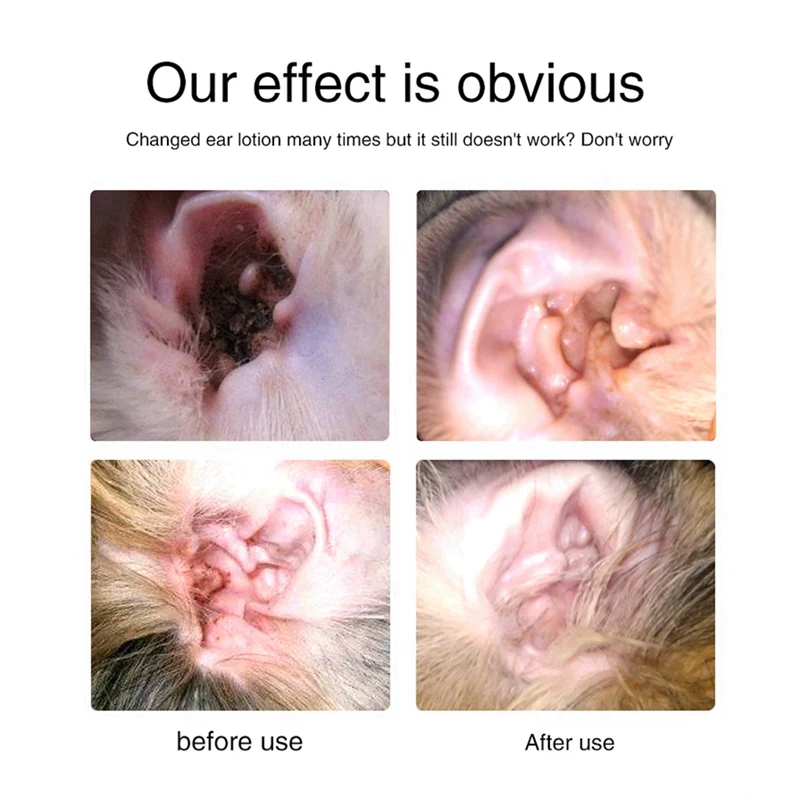 Жидкость для мытья ушей домашних животных 80 мл универсальные капли собак кошек