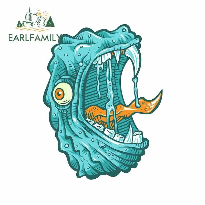 

EARLFAMILY 13 см x 10 см для Chompzilla рев автомобильные наклейки прикуса царапин наклейки на фургон нецарапающийся прочный бампер Водонепроницаемый у...