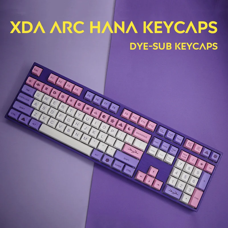 122 клавиши PBT Keycaps XDA ARC HANA Dye Sub шрифты DSA Keycap Macaron Ethermal для механической клавиатуры