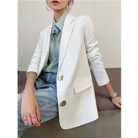 spring autumn suit jacket female korean version loose chic style fashion buttoned coat jacket custom womens coat