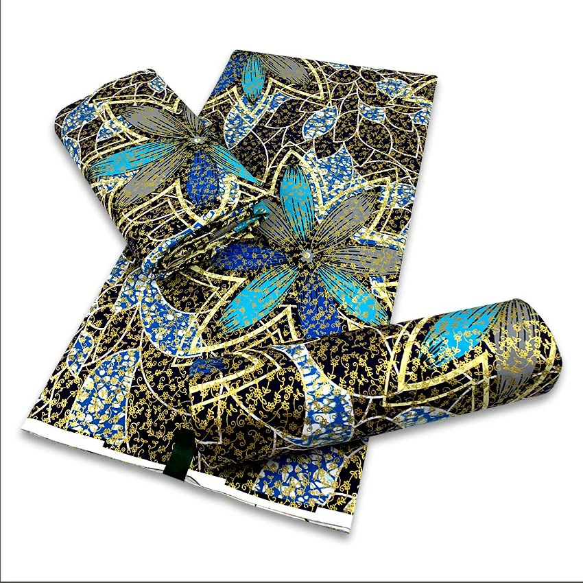 

Ткань с Африканским восковым принтом CS 2021, 6 ярдов, мягкая хлопковая ткань из Анкары, ткань для шитья вечерние них платьев, сатин, 100% хлопок, б...