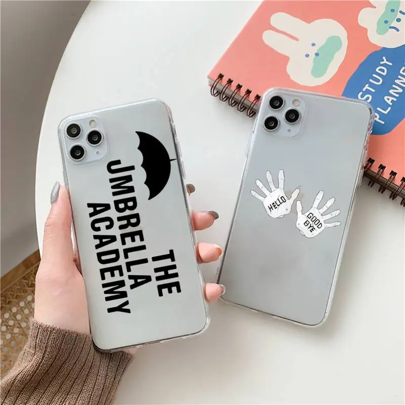 

The Umbrella Academy Phone Case Clear Transparent for iPhone 11 12 13 mini pro XS MAX 8 7 6 6S Plus X 5S SE XR 2020