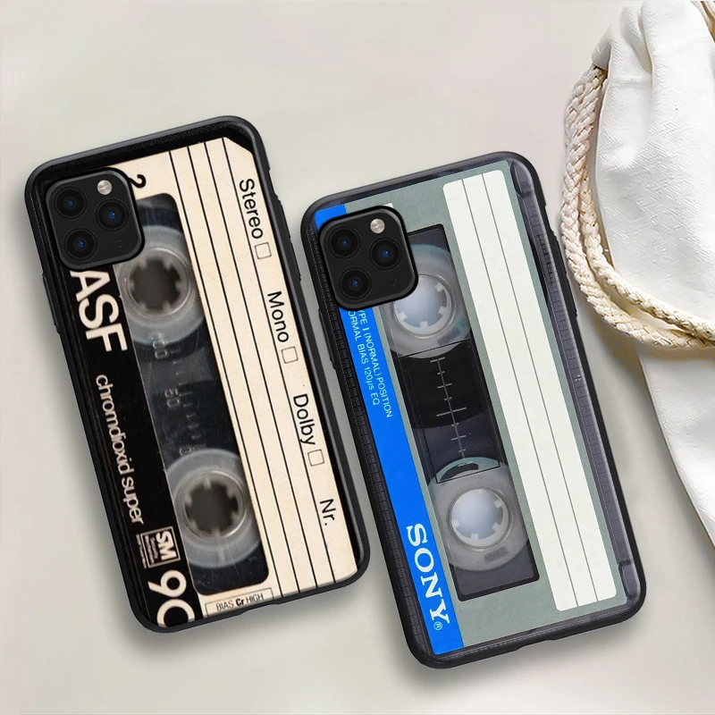 

Vintage Cassette Tape Retro Style Phone Case For iPhone 6 6S 7 8 X XS XS Max XR 11 12 13 Pro Mini SE 2020 Carcasa Back Cover