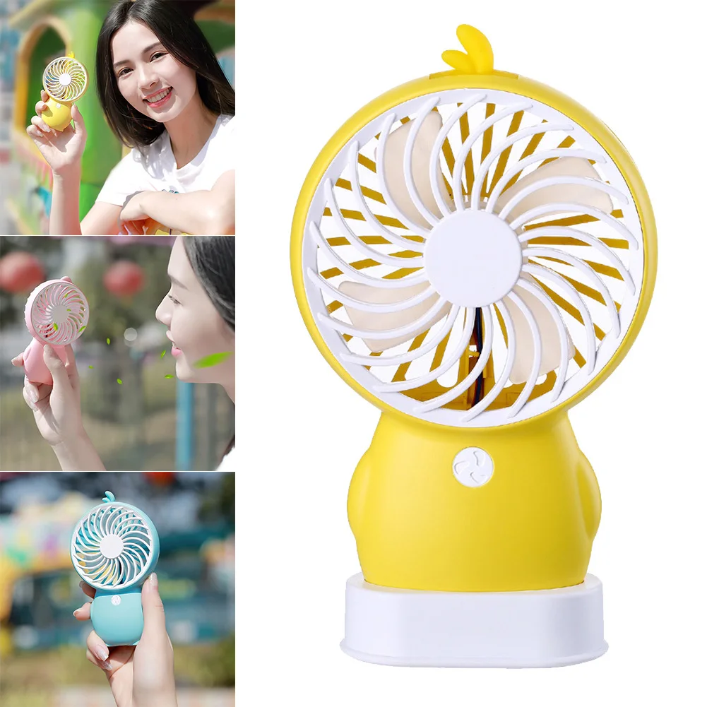 Портативный мини вентилятор с милым мультяшным рисунком портативный легкий USB