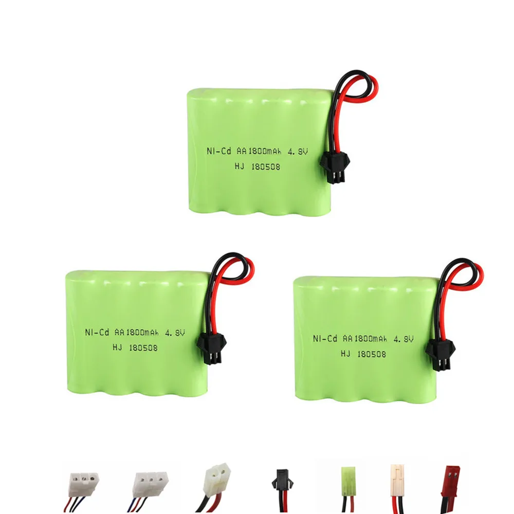 

4,8 В 1800 мАч NICD Батарея для радиоуправляемых игрушек, автомобилей, танков, роботов, лодок, пистолетов AA 4,8 В 1800 мАч, батарейный блок для радиоуп...