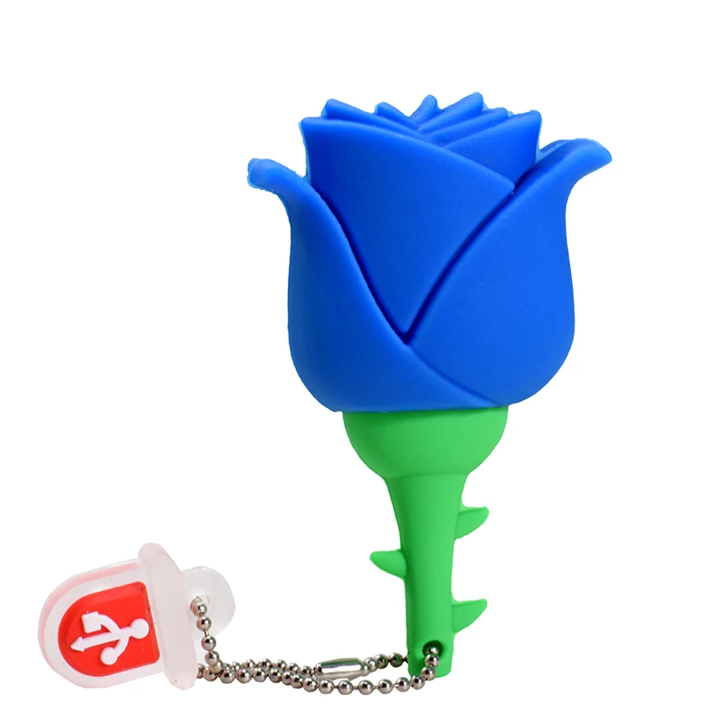 JASTER флеш-накопитель мультфильм красная роза 16GB 32 цветок usb флеш-накопитель карта памяти флешка - Цвет: Blue