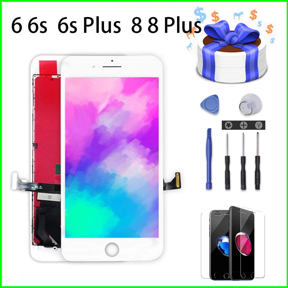 Мобильный телефон lcd Pantalla для iPhone 8 8Plus дисплей Замена экрана digisiter в сборе 5 6s Plus с