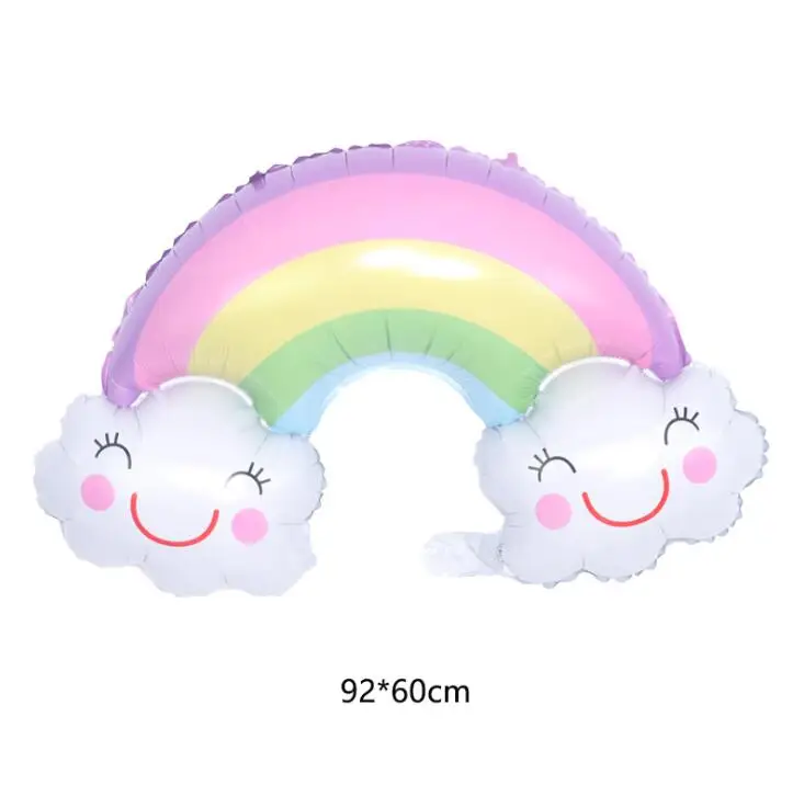 

1pcs Rainbow White Cloud Aluminum Foil Balloon Birthday Holiday Theme Party Decoration Helium Balloon Baby Shower Kids Toy